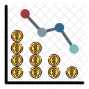 Gráfico de monedas  Icono