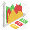 Grafico De Montanha Infografico Estatisticas Ícone