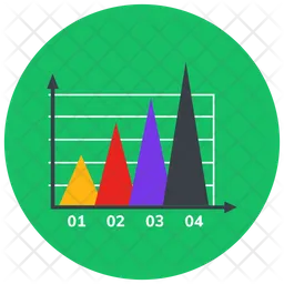 Gráfico de montanha  Ícone