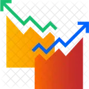 Gráfico de montanha  Ícone