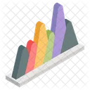 Gráfico de montanhas  Ícone