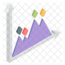 Gráfico de montanhas  Ícone