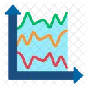 Grafico De Multiplas Linhas Ícone