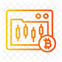 Grafico De Negociacao De Bitcoin Moeda Grafico Ícone