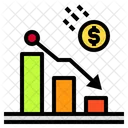 Gráfico de perda  Ícone