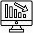 Grafico Para Baixo Perda Perda De Negocios Ícone