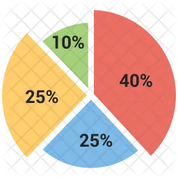 Gráfico de pizza  Ícone