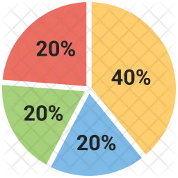 Gráfico de pizza  Ícone