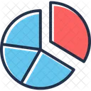 Grafico De Diagrama Pizza Analise Ícone