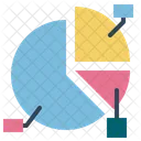 Piechart Grafico Dados Rotulo Torta Ícone