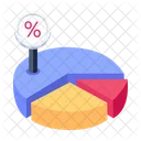 Gráfico de pizza  Ícone