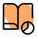 Gráfico de pizza do livro  Ícone