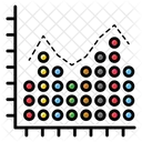 Grafico De Pontos Grafico Pontilhado Infograficos De Negocios Ícone
