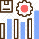 Grafico De Producao Metricas De Fabricacao Dados De Desempenho Icon