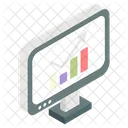 Grafico De Progreso En Linea Grafico De Crecimiento En Linea Analisis De Datos Icono