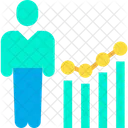 Grafico De Progresso Grafico De Promocao Registro De Trabalho Ícone