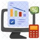 Grafico De Recessao Grafico De Recessao Analise De Dados Ícone