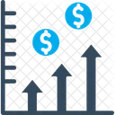 Grafico De Renda Analises Crescimento Do Dolar Ícone