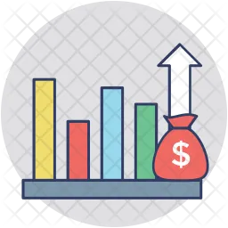 Gráfico de renda  Ícone