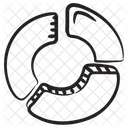 Grafico De Rosca Grafico Circular Dados Estatisticos Ícone