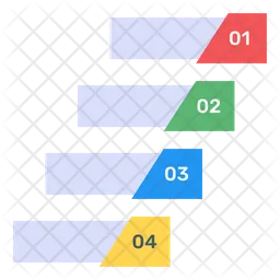 Gráfico de rótulos de etapas  Ícone