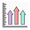 Gráfico de setas  Ícone