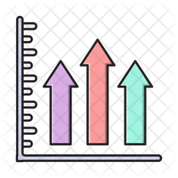 Gráfico de setas  Ícone