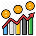 Grafico De Sucesso Grafico De Negocios Lucro Financeiro Ícone