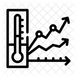 Gráfico de temperatura  Ícone