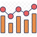 Gráfico de tendências  Ícone