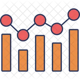 Gráfico de tendências  Ícone