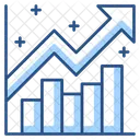 Gráfico de tendências  Ícone