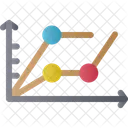 Gráfico de tendências múltiplas  Ícone