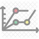 Gráfico de tendências múltiplas  Ícone