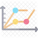 Gráfico de tendências múltiplas  Ícone