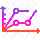 Gráfico de tendências múltiplas  Ícone