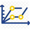 Gráfico de tendências múltiplas  Ícone