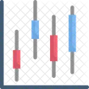 Gráfico de velas  Ícone