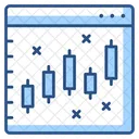 Gráfico de velas  Ícone