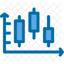 Gráfico de velas  Ícone