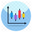 Gráfico de velas  Ícone