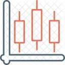 Gráfico de velas  Ícone