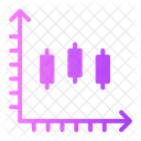 Gráfico de velas  Ícone