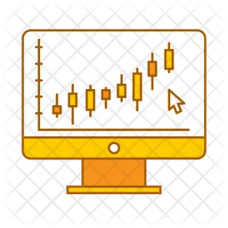 Gráfico de velas en línea  Icono