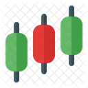 Grafico De Velas Comercio Candelabro Icono
