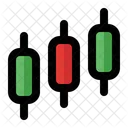 Grafico De Velas Comercio Candelabro Icono