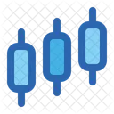 Grafico De Velas Comercio Candelabro Icono