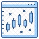 Gráfico de velas  Icono