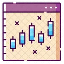 Grafico De Velas Grafico De Velas Analisis Icono