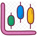 Gráfico de velas  Icono